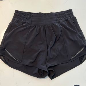 Lulu Lemon Black lined Athletic Shorts